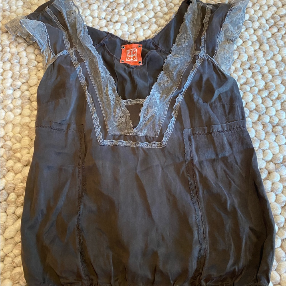Free People silk shirt